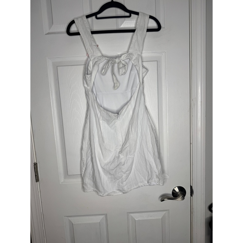 BEVERLY & BECK Matilda Bow Strap Mini Dress Size S coquette girly feminine - Picture 4 of 7